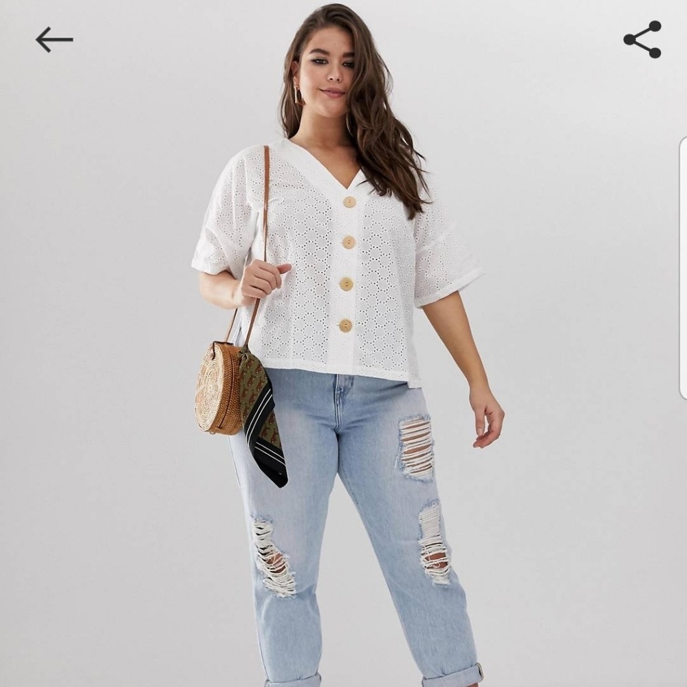 Asos Design Curve Button Through Top - image 2